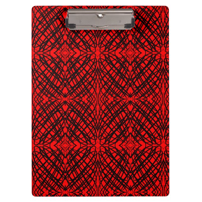 Simple Scribble | Mirror Tiling | Red | Clipboard (Front)