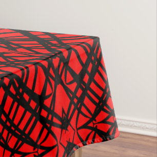 Simple Scribble   Mirror Tiling   Red   Tablecloth