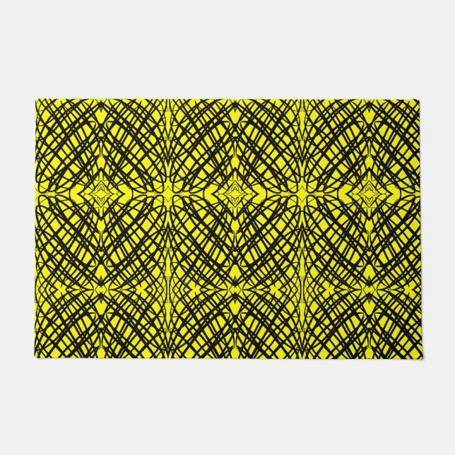 Simple Scribble | Mirror Tiling | Yellow |  Doormat (Front)