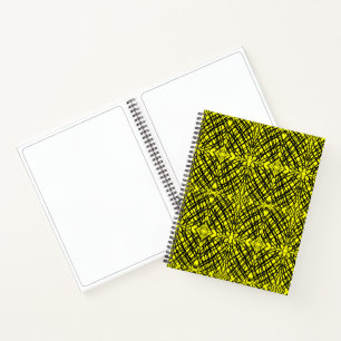 Simple Scribble Mirror Tiling Yellow Notebook