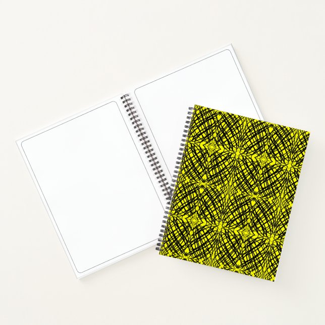 Simple Scribble | Mirror Tiling | Yellow | Notebook (Inside)