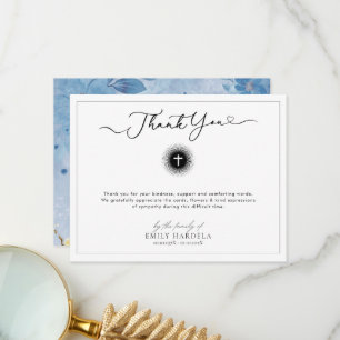 Simple Scrift Funeral Thank You Card