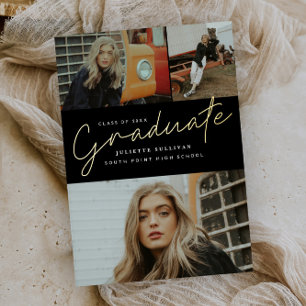 Simple Script 3 Photo Graduation Party