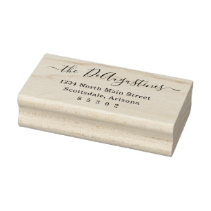 Simple Script and Serif Return Address Rubber Stamp