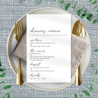 Simple Script Any Occasion Dinner Menu