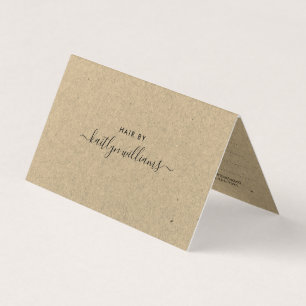 Simple Script Appointment Card - Rustic Kraft