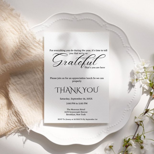 Simple script appreciation party ,grateful party  invitation (Creator Uploaded)