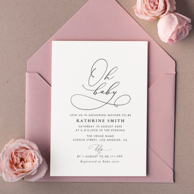 simple script baby shower invitation (Creator Uploaded)