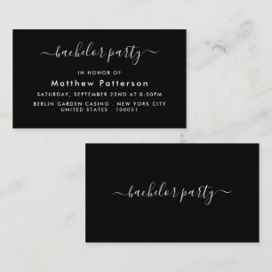 Simple Script - Bachelor Party Ticket Invitation