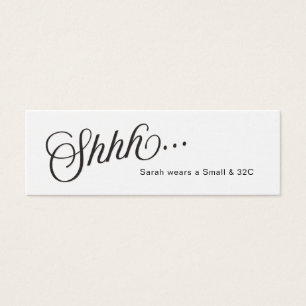 Simple Script Bachelorette Size Card Insert