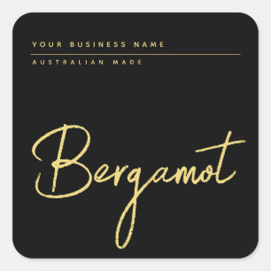 Simple script black jar product label