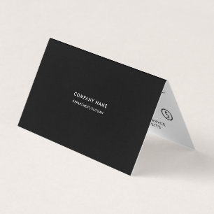 Simple Script - Black & White Double Loyalty Business Card
