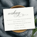 Simple Script Black & White Wedding Wishing Well Enclosure Card<br><div class="desc">For any further customisation or any other matching items,  please feel free to contact me at yellowfebstudio@gmail.com</div>