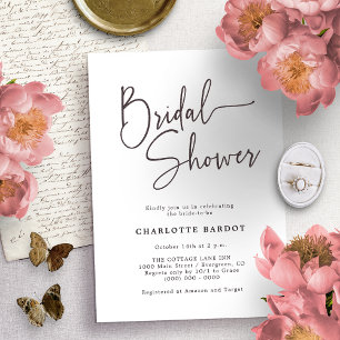 Simple Script Bridal Shower Invitation