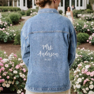 Simple Script Bride Denim Jacket