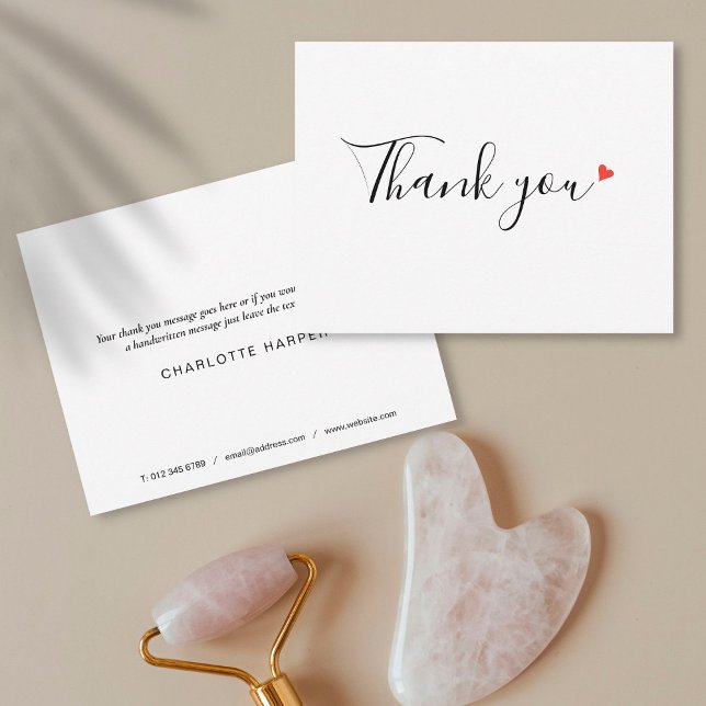 Simple Script Business Thank You Card (Creator Uploaded)