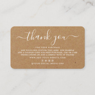 Simple Script Business Thank You Cards