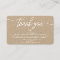 Simple Script Business Thank You Cards