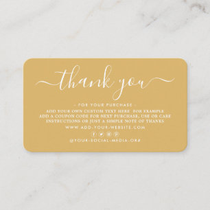 Simple Script Business Thank You Cards