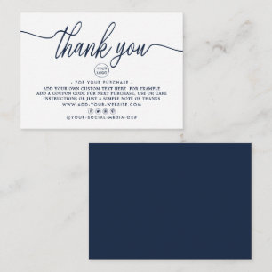 Simple Script Business Thank You Enclosure Card