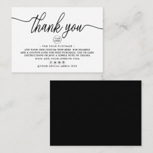 Simple Script Business Thank You Enclosure Card