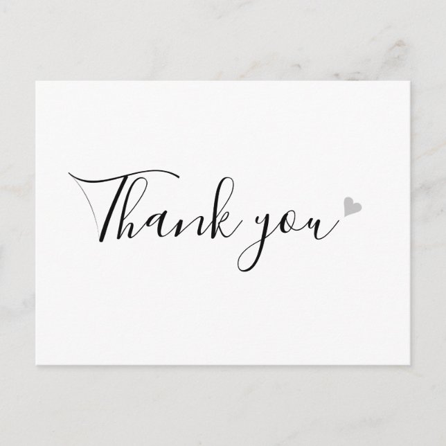 Simple Script Business Thank You Postcard (Front)