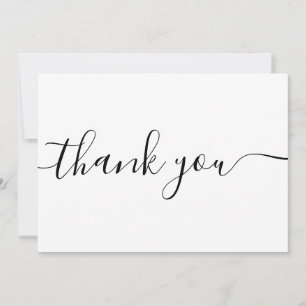 Simple Script Calligraphy Thank You Card