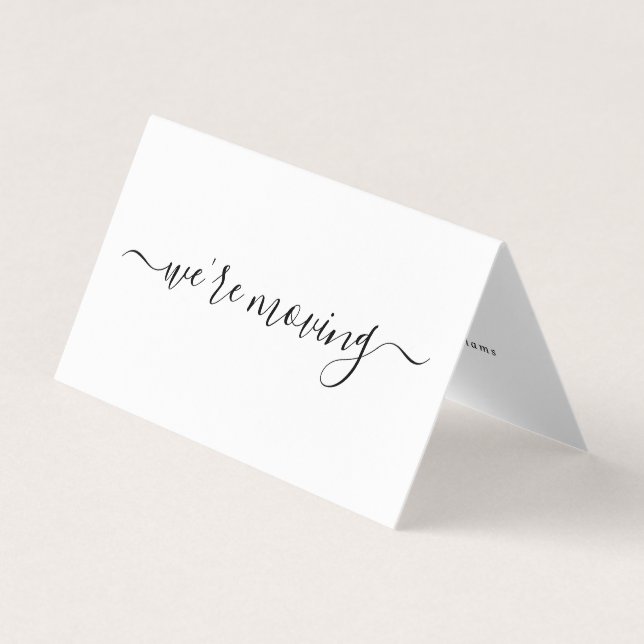 Simple Script Change of Address Card (Front)