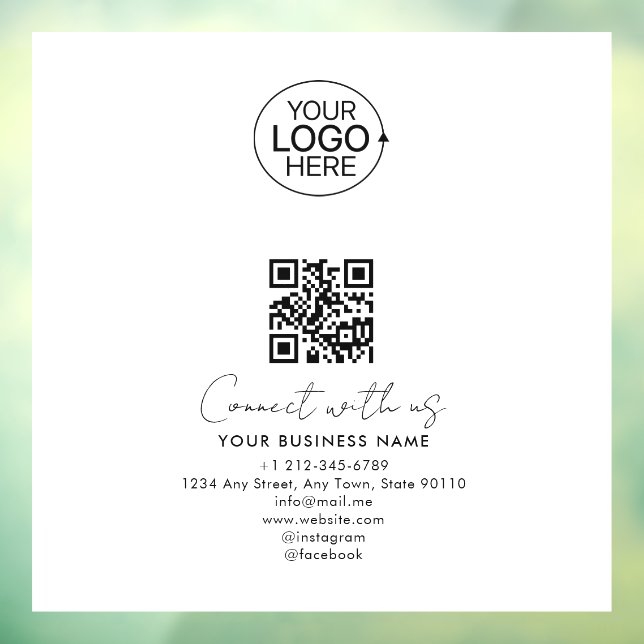 Simple Script Connect With Us Logo QR Code Promo (Sheet 3)