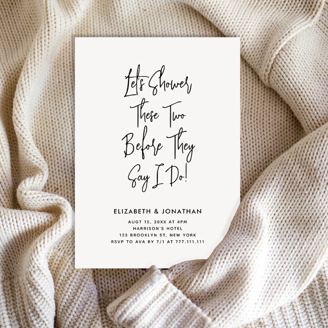 Simple Script Couple Shower Before They Say I Do Invitation (Creator Uploaded)