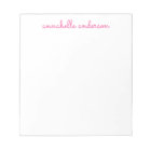 Simple Script Cute Pink Personalised Stationery