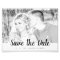 Simple Script Cutout B&W | Save the Date Photo