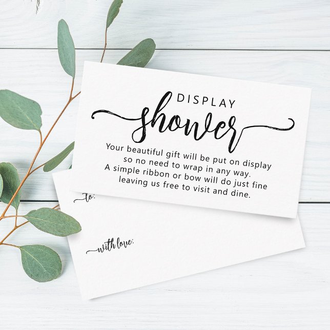 Simple Script Display Shower  Enclosure Card (Simple Script Display Shower Enclosure Card)