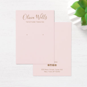 Simple Script Earring Typography Display Card