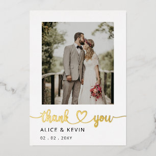 Simple Script Elegant Handwritten Photo Wedding Th