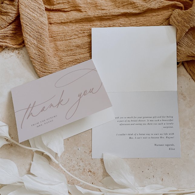 Simple Script | Elegant Personalised Thank You Card (Creator Uploaded)