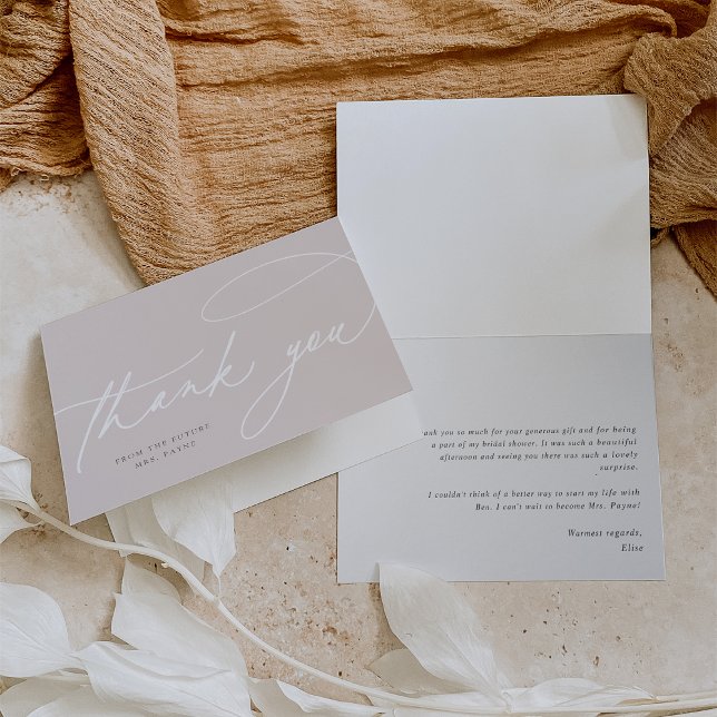 Simple Script | Elegant Personalised Thank You Card (Creator Uploaded)