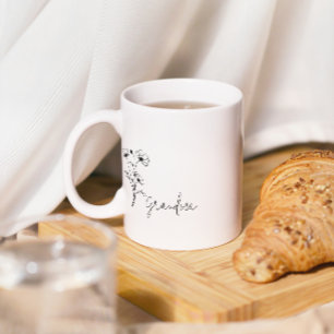 Simple Script Flower Grandma Mug