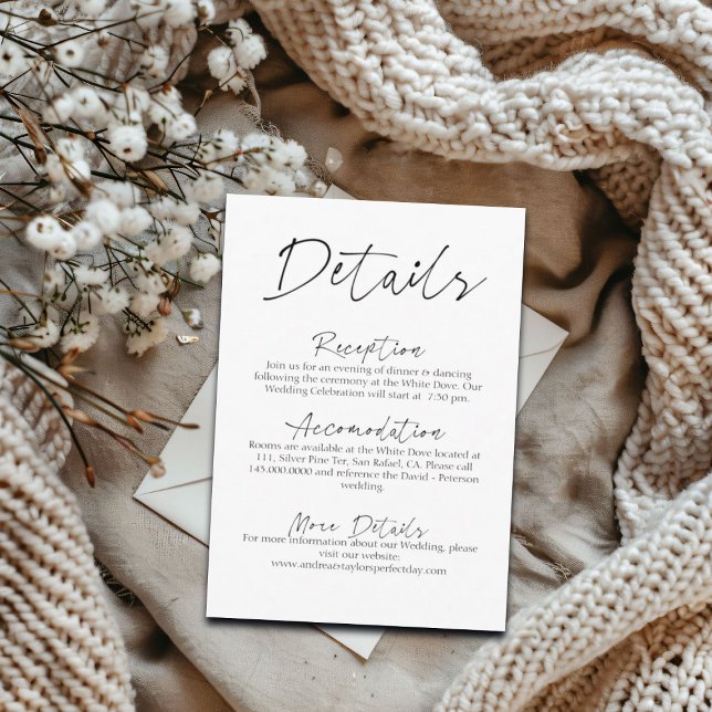 Simple Script for Wedding Details Enclosure Card (Creator Uploaded)