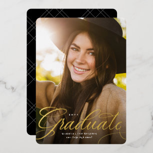 Simple script gold graduate vertical graduation