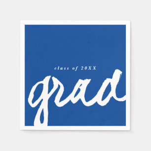 Simple Script Grad Graduation Party Napkin