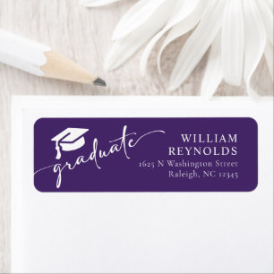 Simple Script Graduation Address Label
