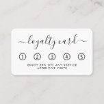Simple Script Loyalty Card - Black & White<br><div class="desc">These simple yet very stylish cards are perfect to give to your clients as an incentive to keep returning to you.</div>
