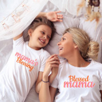 Simple script matching mum mother's day tshirt