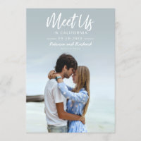 Simple Script Meet Us In Save The Date Photo
