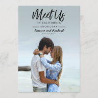 Simple Script Meet Us In Save The Date Photo