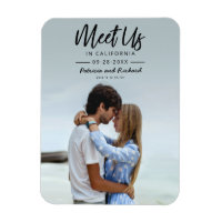 Simple Script Meet Us In Save The Date Photo