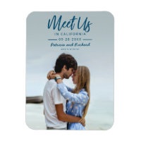 Simple Script Meet Us In Save The Date Photo