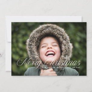 Simple Script Merry Christmas Holiday Card