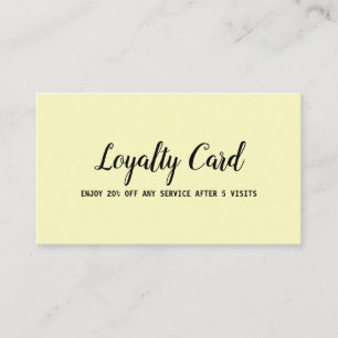 simple script minimal add your text loyalty card